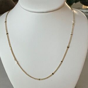 NEW 17” NECKLACE 14 k gold plated over brass #64